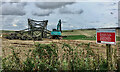 SY6388 : Pylon brought down, Dorset AONB (1/2) by Katherine Stott