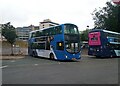 SE1632 : Bus leaving the Temporary Lay-over area on Nelson Street, Bradford by Stephen Armstrong