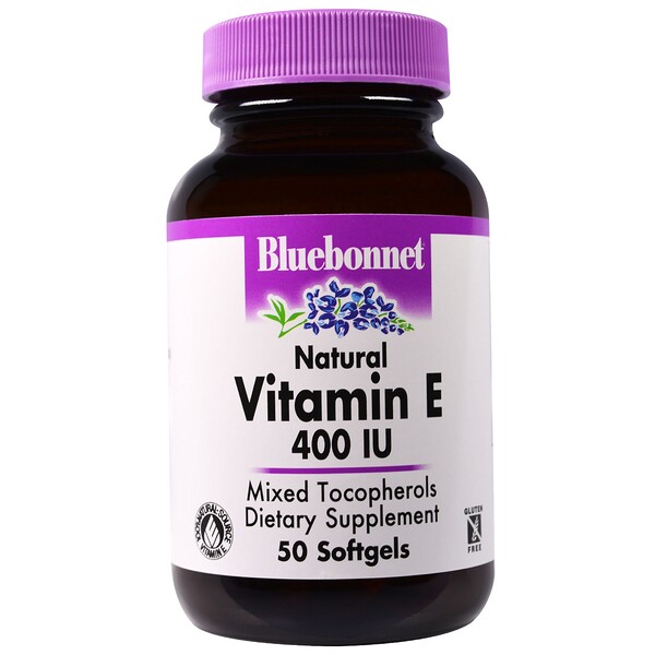 Bluebonnet Nutrition, Natural Vitamin E, 400 IU, 50 Softgels - iHerb