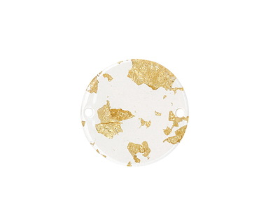 Zola Elements Gold Foil Acetate Coin Link 20mm