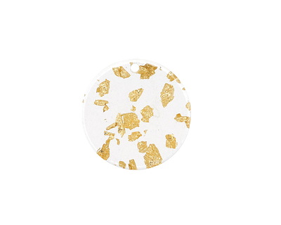 Zola Elements Gold Foil Acetate Coin Focal 20mm