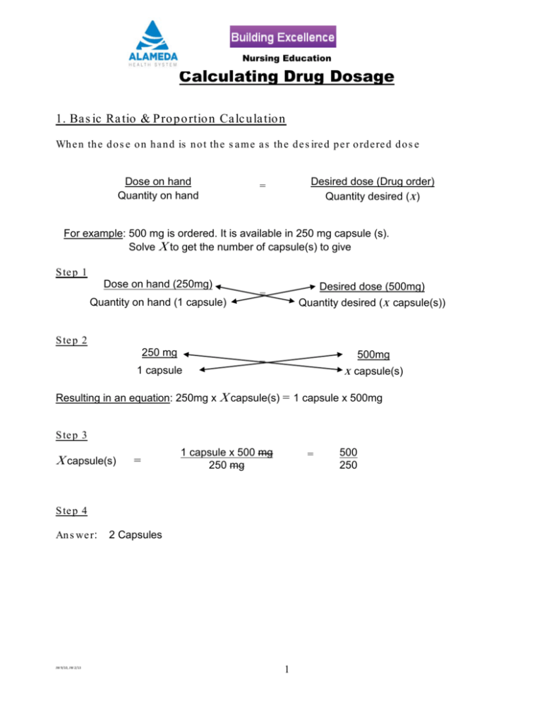 Calculating Drug Dosage