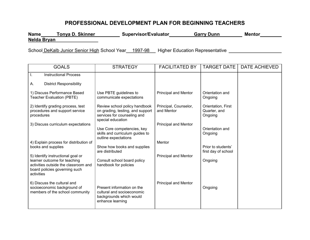 What Is Individual Development Plan For Teachers - Design Talk