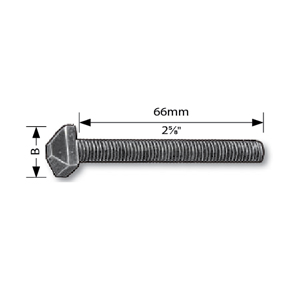 Forged Steel Nailhead Screw, 2-5/8" long, 5/8" tall Nailhead, 10/pack