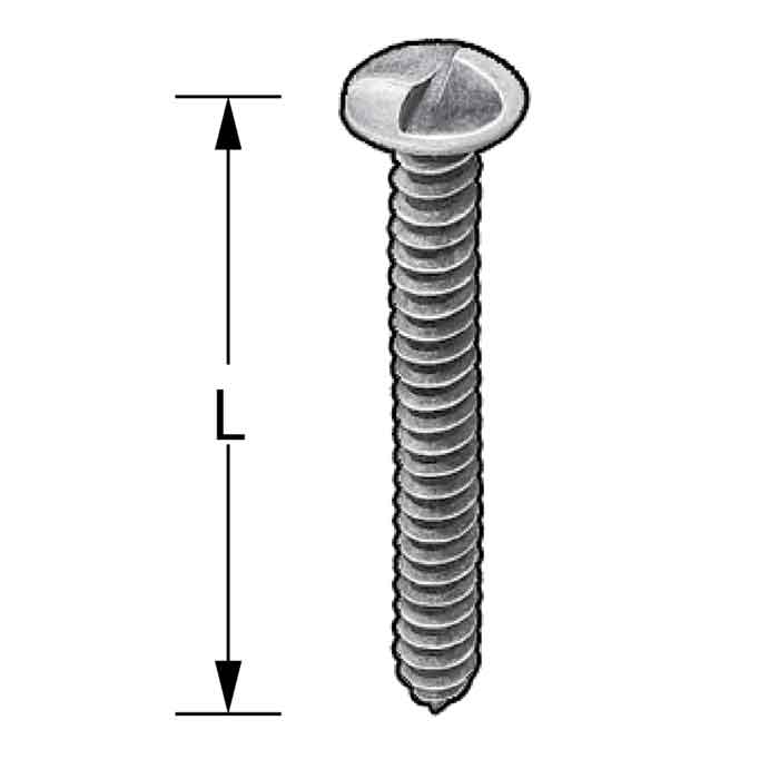 One Way Security Screw, 5/16" x 3" Long, 10/pkg