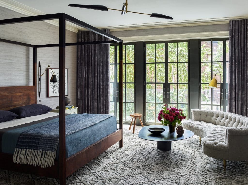 Interior designer Brad Ford West Village townhouse renovation main bedroom