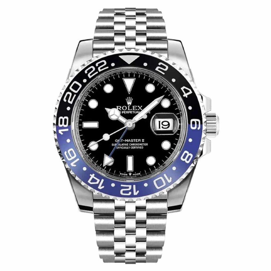 Rolex "Batman" GMT-Master II with Jubilee bracelet, late 20th century