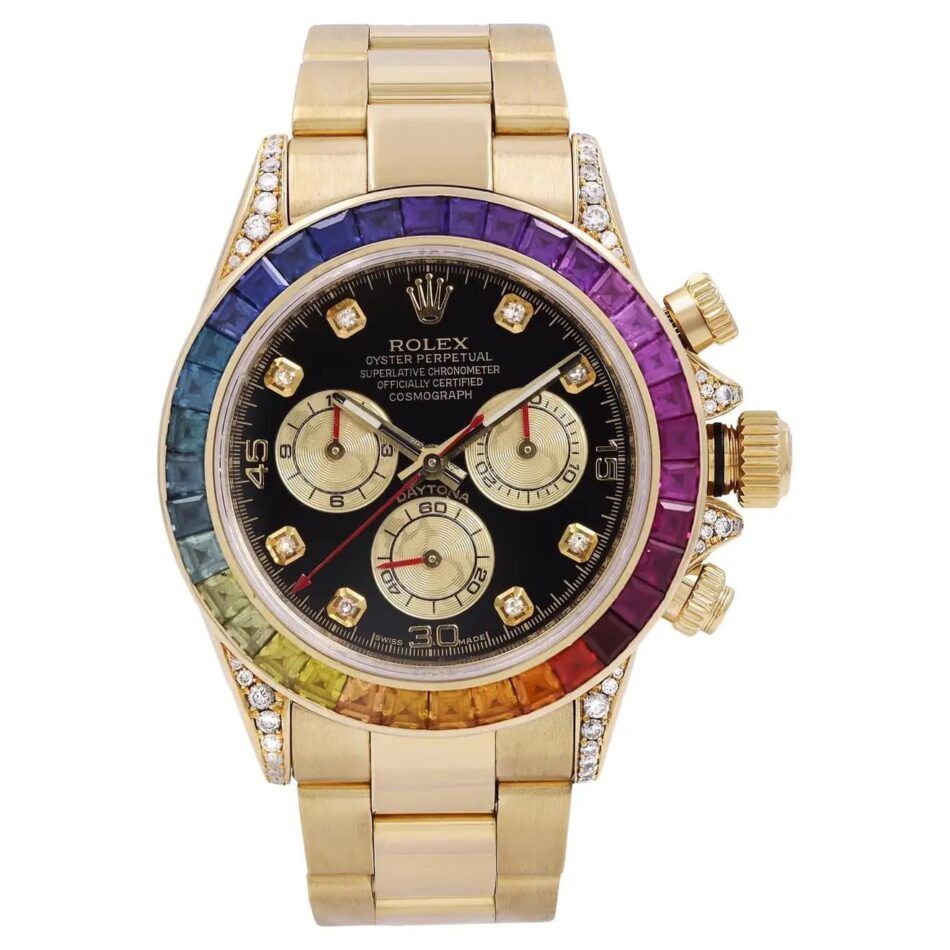 Rolex Daytona ref. 116528 with rainbow bezel, 21st century