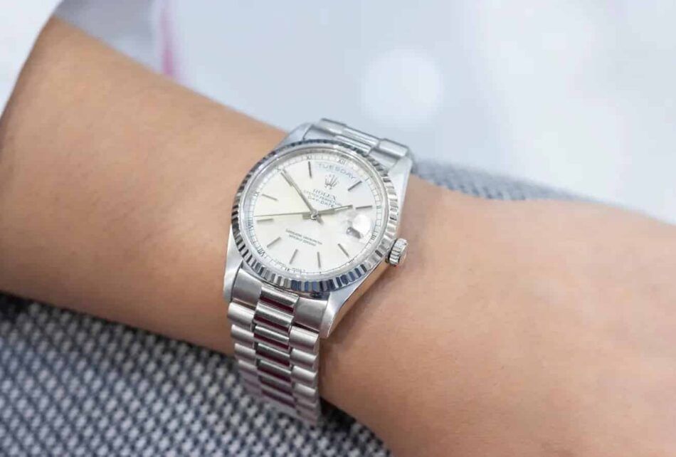 Rolex Day-Date ref. 18239 in white gold, 1999