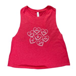 Conversation Hearts Crop Tank