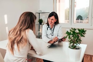 female doctor with patient