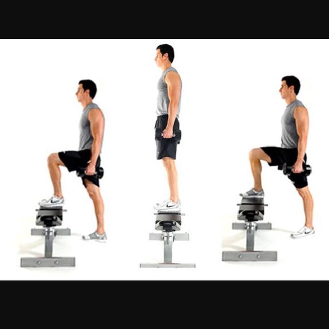 How to do: Bench Step Up Right Leg - Step 1