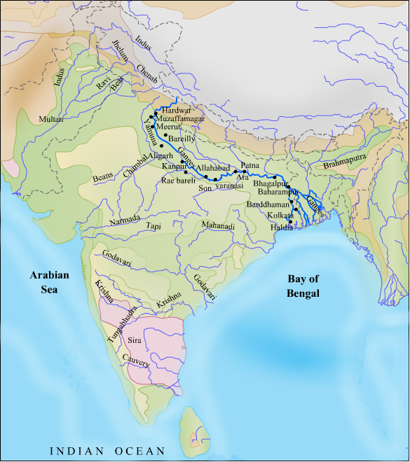 List 97+ Pictures Where Is The Ganges River On A Map Stunning