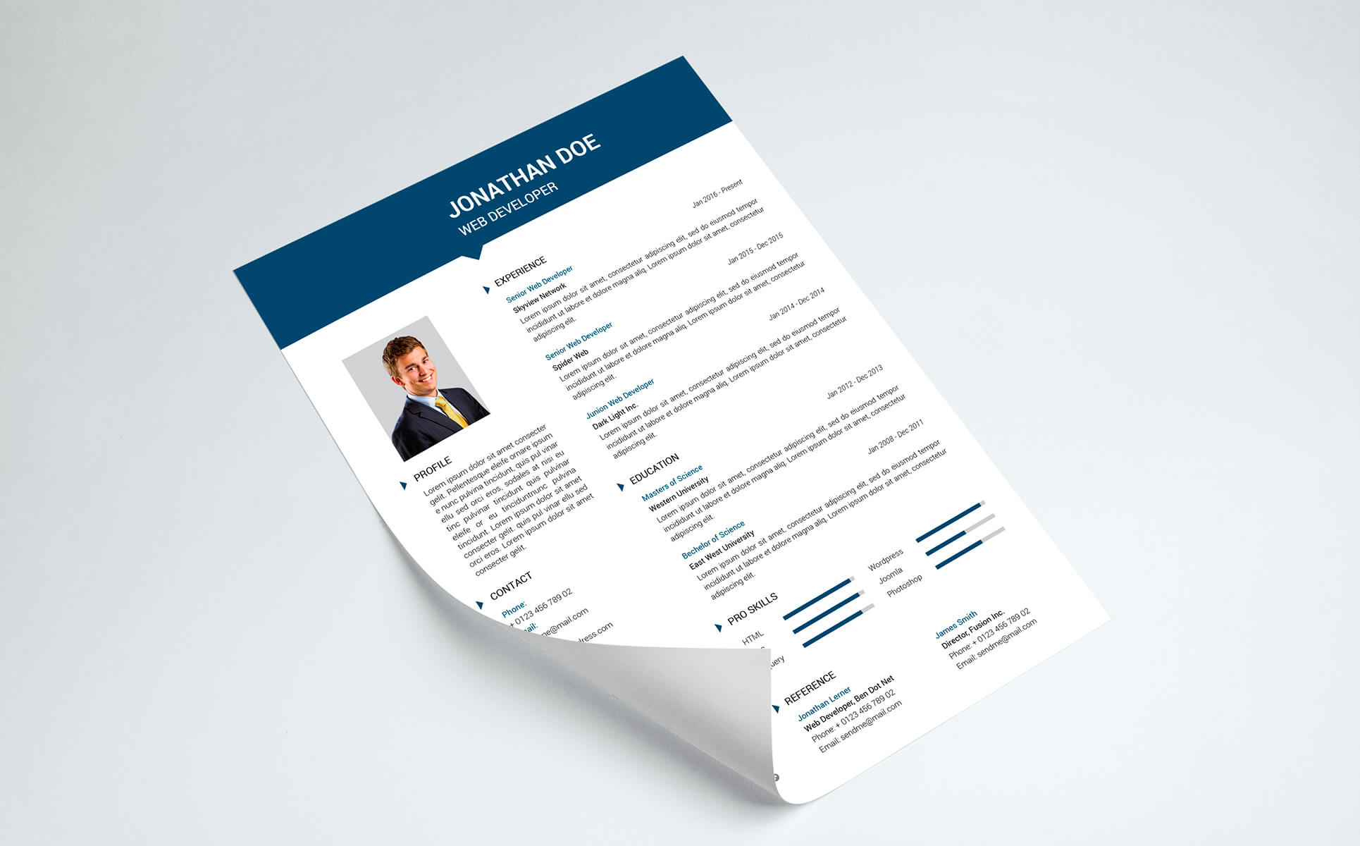 Jonathan Javier Resume Template