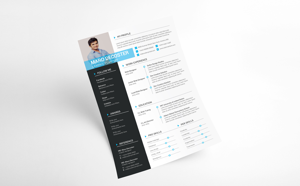 Maro Decoster Classic Resume Template #71915