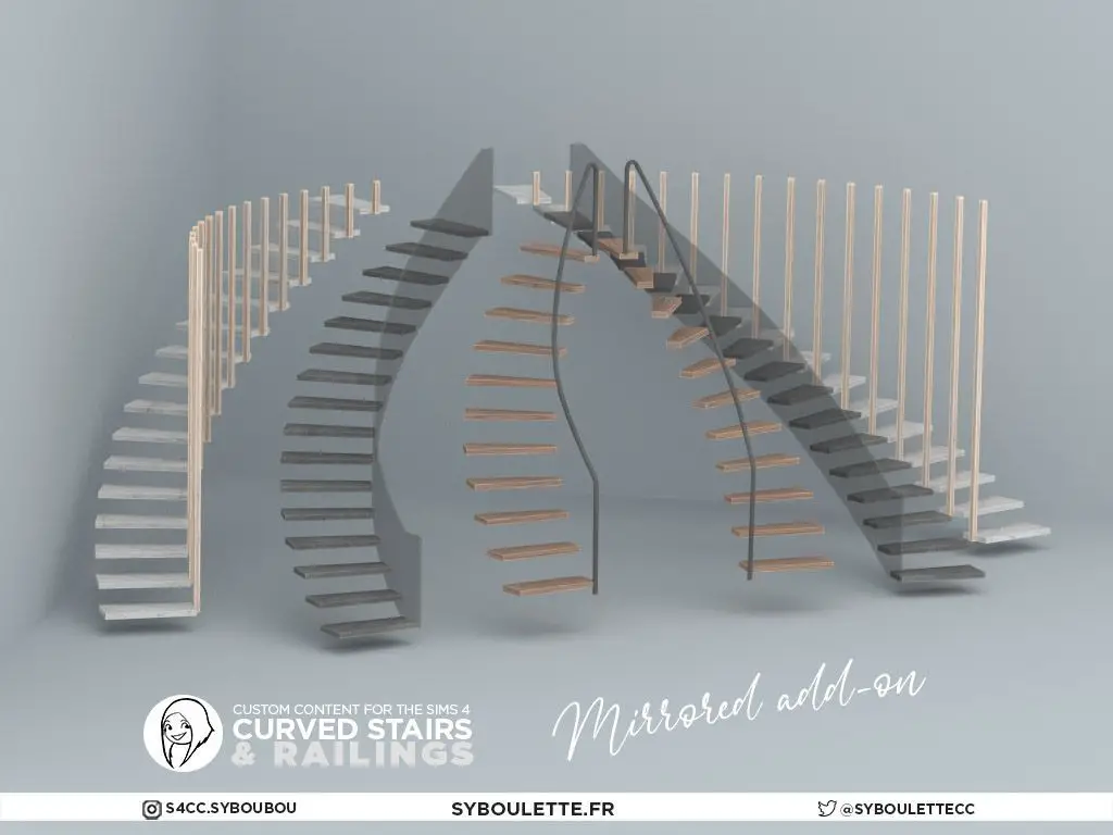 Curved stairs (2022) - The Sims 4 Build / Buy - CurseForge