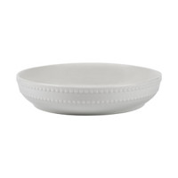 Round Beaded Style Dinner Bowl, White, 8.5 in