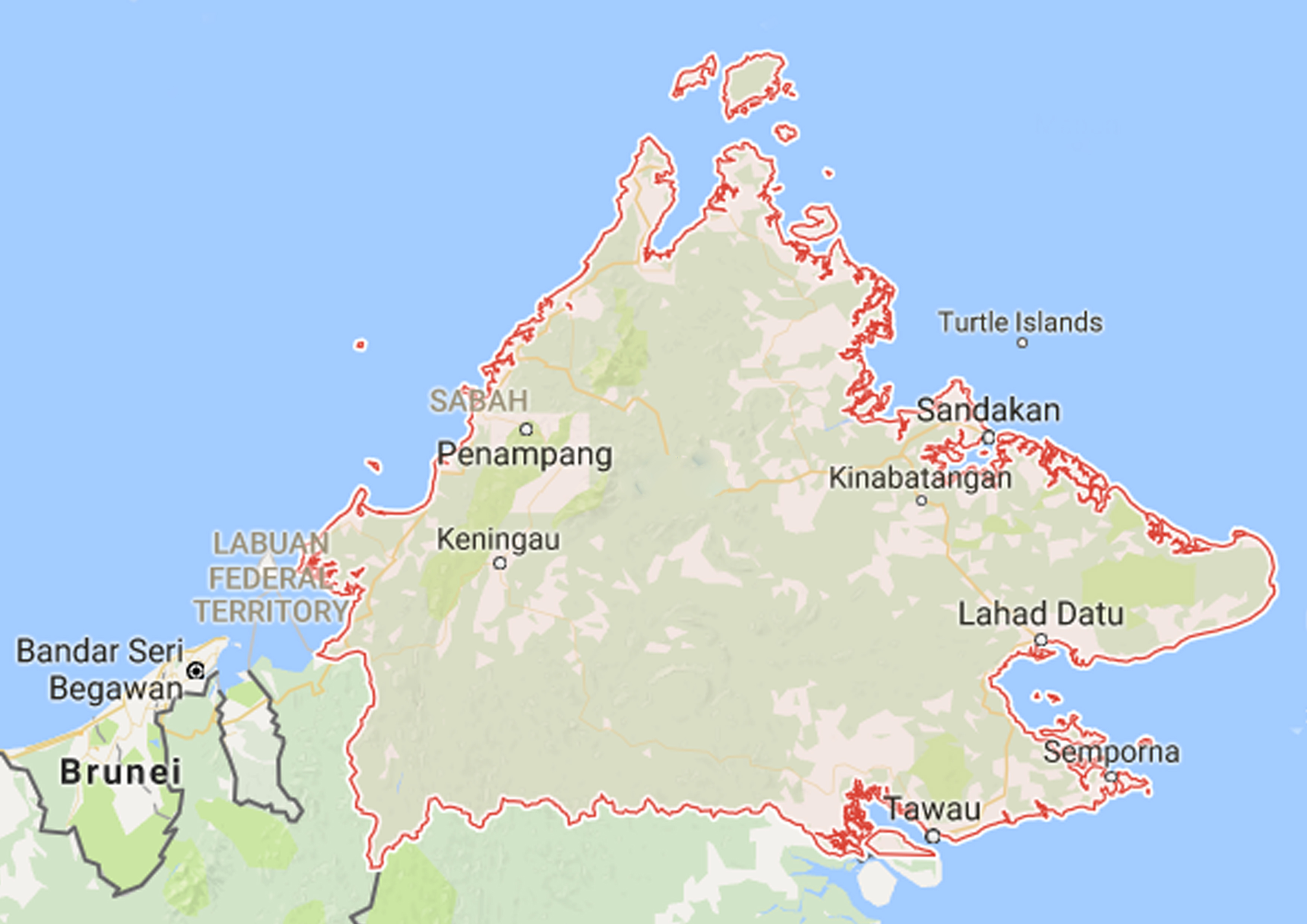 Sabah Map KK Leisure Tour & Rent A Car Sdn Bhd