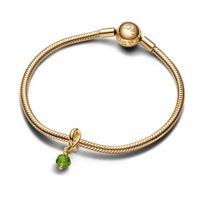 Talisman Pandantiv Placare Aur Galben 14k Cristal Verde PANDORA