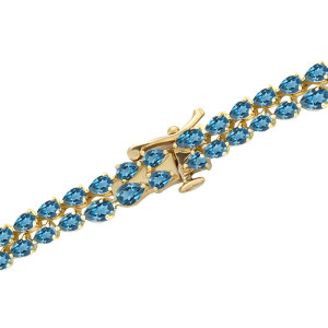 Colier Aur 18k London Blue Topaz DERUVO