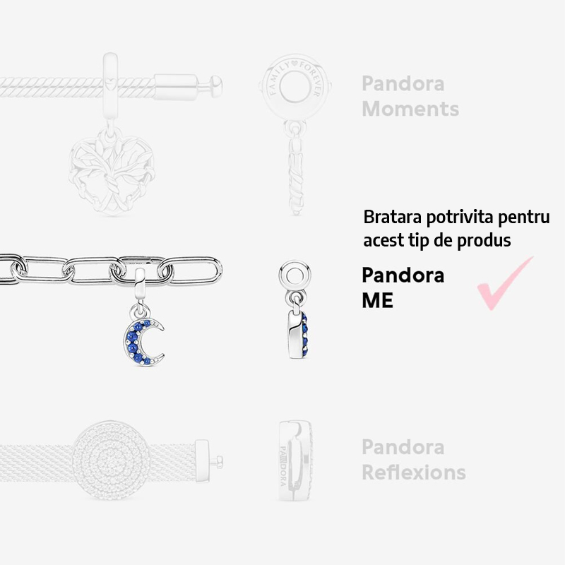 Medalion Elemente Pandora ME Placare Aur Galben 14K CZ PANDORA