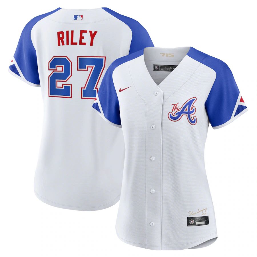 Atlanta Braves #27 Austin Riley 2023 City Connect Women’S Atlanta ...