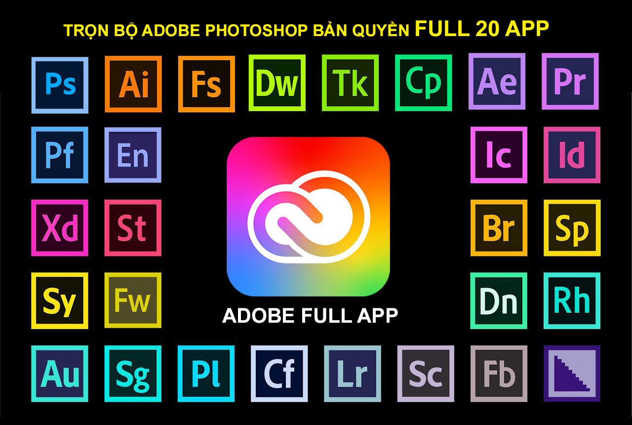 Adobe Photoshop Bản Quyền Chính Hãng - Hàng Vip Không Lỗi - Creative Cloud Full App