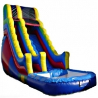 Commercial Grade Inflatable Deluxe Multi Color Wavy Water Slide