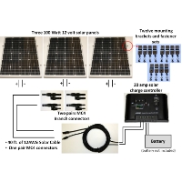 Brand New 300W Solar Panel Complete Kit