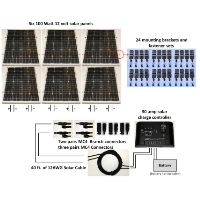 Brand New 600W 24V Solar Panel Complete Kit