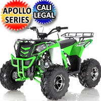 Apollo Series 125cc ATV Commander DLX Fully Automatic w/Reverse Cali Legal Utility Four Wheeler - COMMANDER DLX 125cc