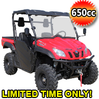 650cc 4x4 UTV Utility Vehicle w/ Disc Brakes - Comrade 650