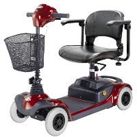 HS-295E Mini 4-Wheel Portable Power Scooter with Battery Included