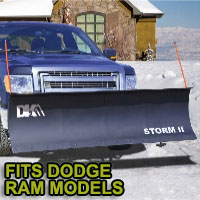 Dodge Ram Snow Plows - Brand New 84" x 22" DK2 STORM II Electric Snow Plow