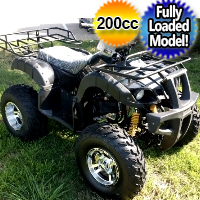 200cc Elite ATV Fully Loaded Fully Automatic w/Chrome Rims & Reverse!