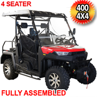 Buck 450X Gas Golf Cart UTV Utility Vehicle 25HP 2WD/4WD With Extended Roof