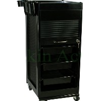 Lockable Trolley with Extra Aluminum Top Tray