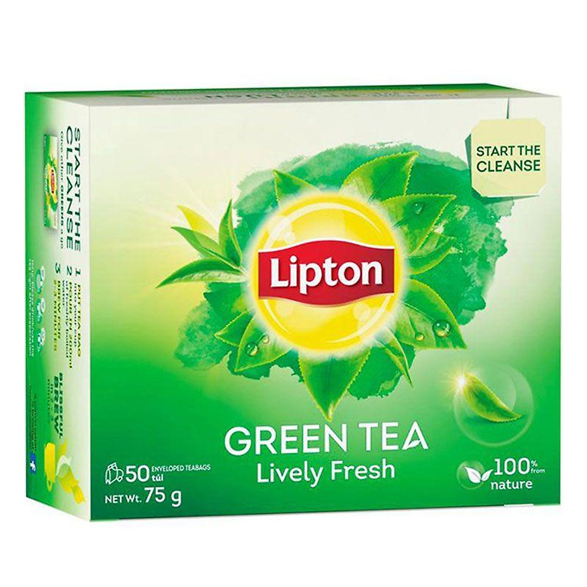 Trà Xanh Lipton Sống Động Tươi Mới 1.5G (50 Gói) - 8999999057459