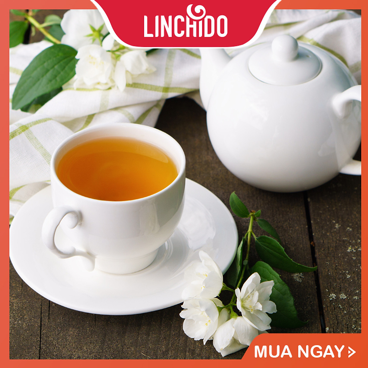 Trà xanh hoa nhài đặc biệt - Hộp 150Gr (Trà hoa Nhài - Jasmine Tea)