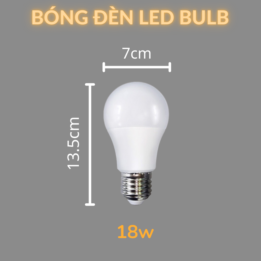 Combo Bóng Đèn Led Bulb HUTA 18w Đuôi E27, Tiết Kiệm Điện, Chống ...