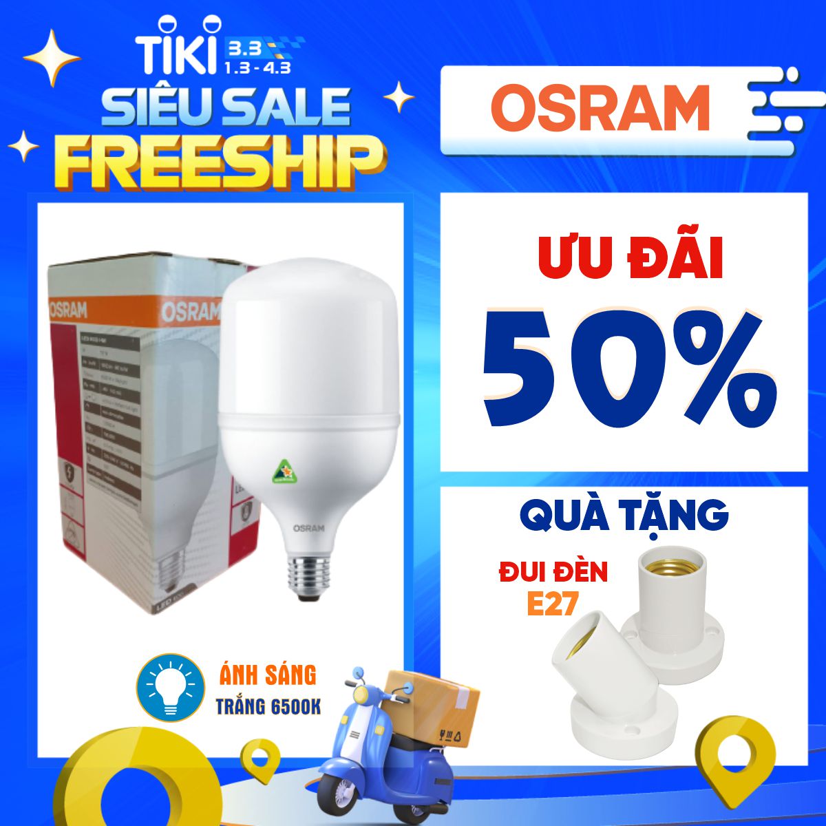 Bóng đèn LED trụ T-Bulb OSRAM E27 - Tiết kiệm điện, độ sáng cao ...