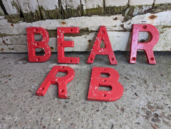 Red, Cast Iron, Letters - Image 2