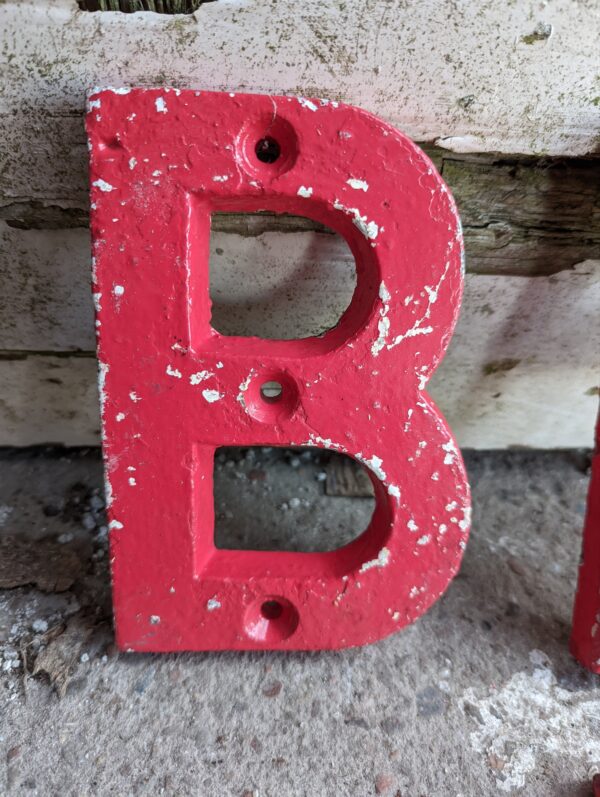 Red, Cast Iron, Letters - Image 7