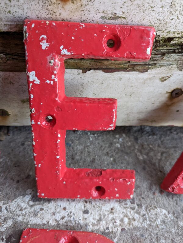 Red, Cast Iron, Letters - Image 3