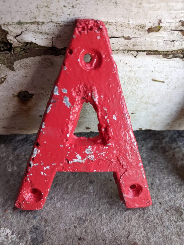 Red, Cast Iron, Letters - Image 8