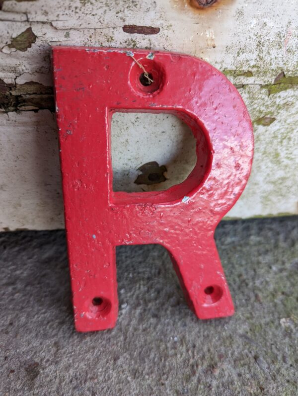 Red, Cast Iron, Letters - Image 5