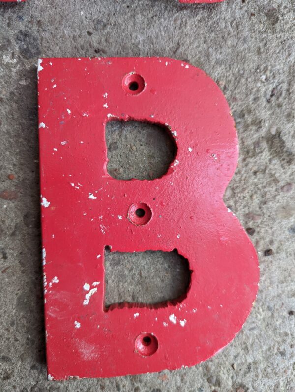 Red, Cast Iron, Letters - Image 6