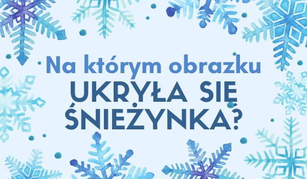 Ma którym obrazku ukryła się śnieżynka?