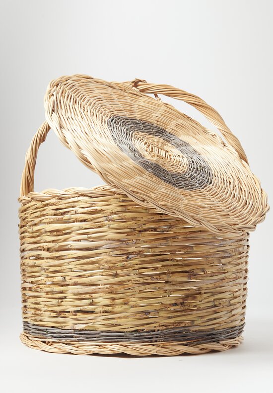 Daniela Gregis Handwoven Marzapane Cesta Basket Natural	