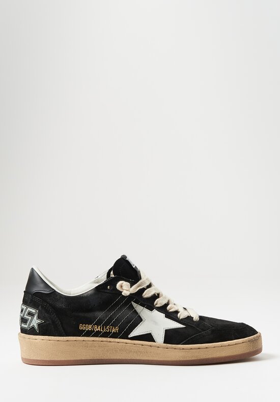 Golden Goose Suede Ball Star Shoe in Black	